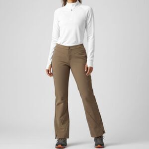 Athleta Women's Beige Wide Leg Cargo Pockets High Waist Pants Size 8 Tall